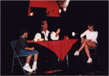 Steven Carlson performing stage close-up magic at the Excalibur Hotel & Casino in Las Vegas. 